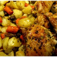 country baked chicken and veggies