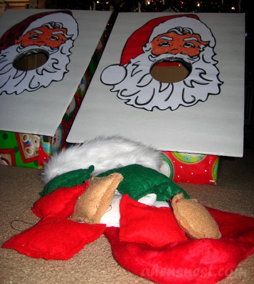 Santa beanbag toss