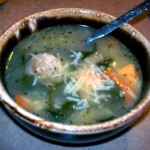wedding soup - Oh how I miss my camera! My daughter's cheapie one is wearing one me :(