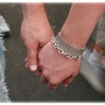 holding hands