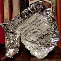 Dove candy wrapper quote