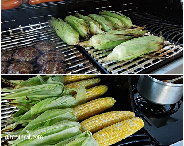 grilled picnic corn