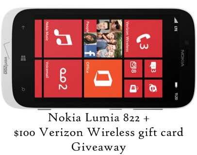 Nokia Lumia 822 VZWSM giveaway