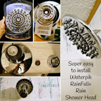easy to install Waterpik rainfall shower head