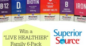 Win a LIVE HEALTHIER Family 6-Pack ($86 Value) of Superior Source Instant Dissolve Vitamins ‪#‎Giveaway‬ @ahensnest ‪#‎sponsored‬