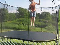 Jumping on Springfree Trampoline