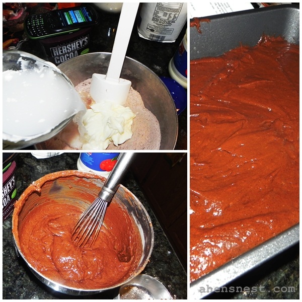 mayo cake recipe mixing