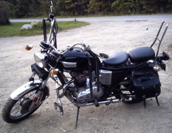 our old Triumph Motorcycle - sure miss that bike!