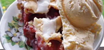 Schwan's rhubarb berry pie