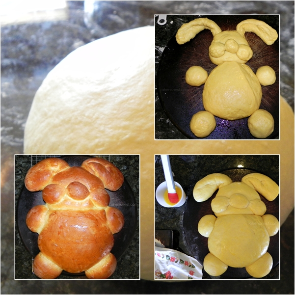 shape bunny bread