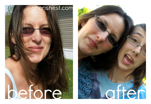 before and after photo with eclos skincare