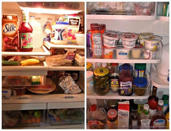 inside my messy fridge