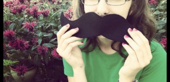 Pie with mustache Instagram