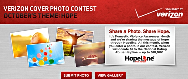 verizon hopeline facebook contest