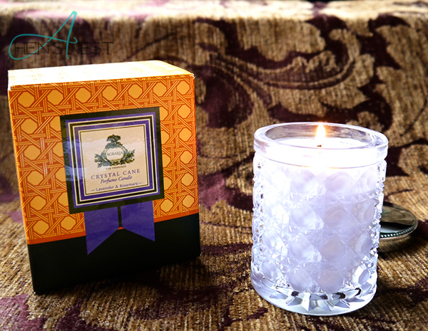 agraria woven crystal candle