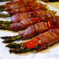 bacon-wrapped asparagus and pepper