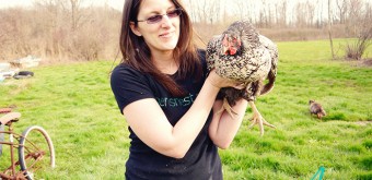 how to hold a chicken