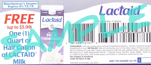 Lactaid Coupon Giveaway
