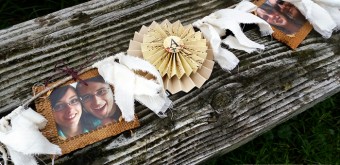 paper burlap photo garland decoration