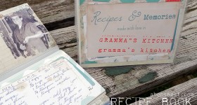 recipe book from a mini photo album