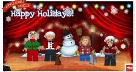 LEGO Minifigure holiday digital postcard