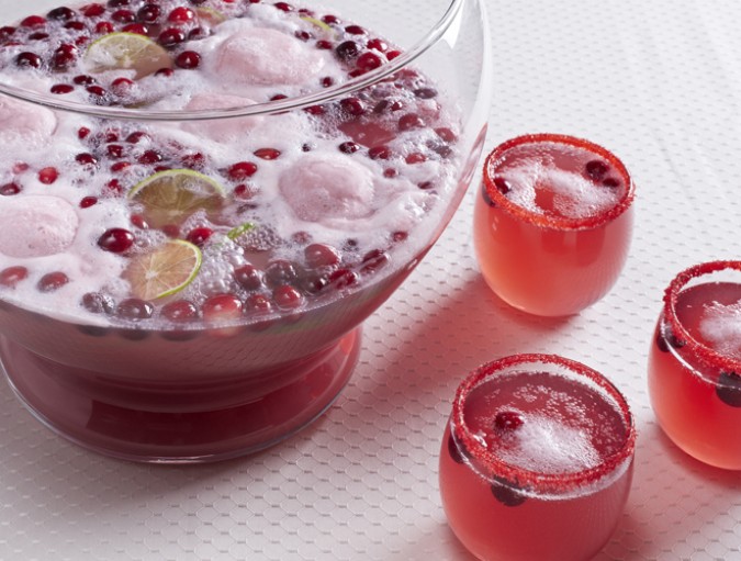 wine cranberry spritzer punch recipe