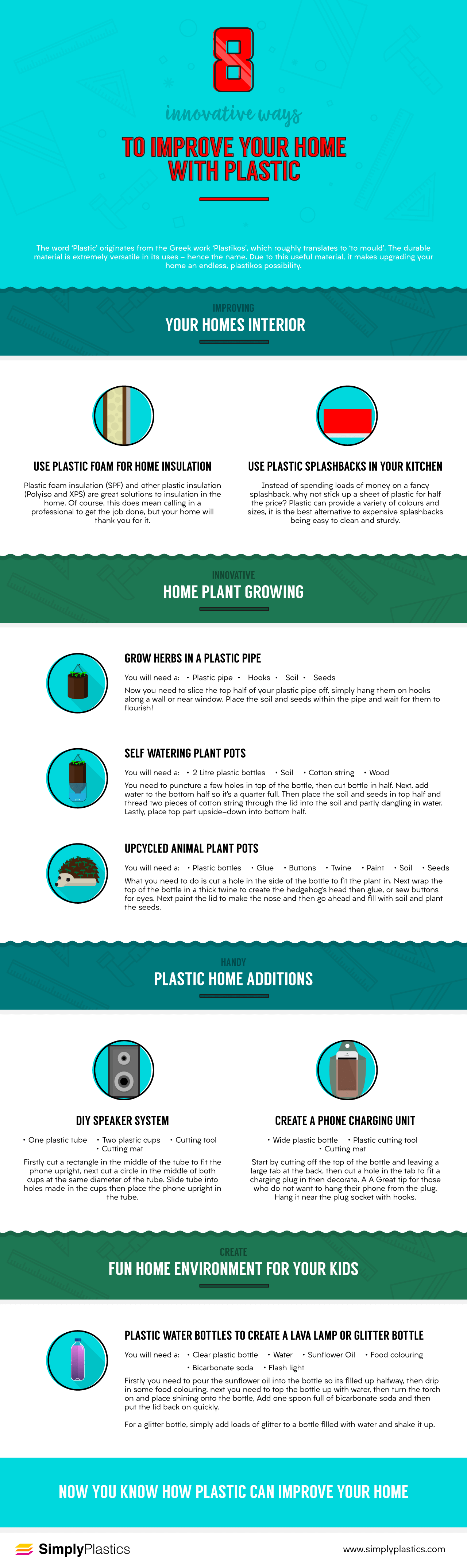 Innovative Ways to Improve Your Home With Plastic Infographic